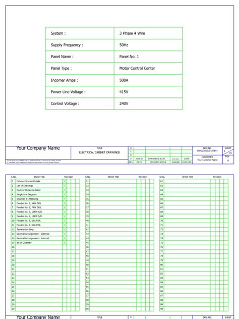 MCC Panel Wiring Diagram and Panel Ga Sample | PDF | Power Engineering ...