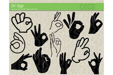 Ok Sign Vector Clipart Hand Sign Graphic by CrafterOks · Creative Fabrica