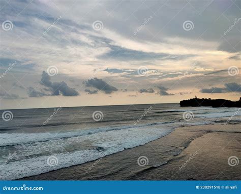 Beach in jogja stock photo. Image of horizon, dawn, dusk - 230291518