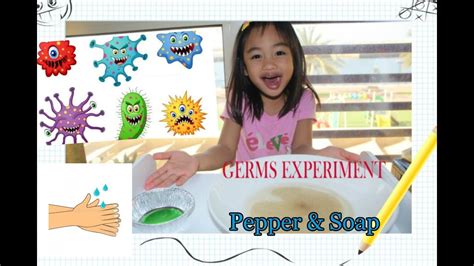 SIMPLE GERMS EXPERIMENT USING PEPPER & SOAP- Teaching Kids the Importanc... | Germs experiment ...