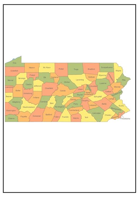 Pennsylvania County Map [Map of PA Counties and Cities]