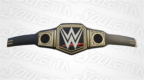 WWE World Heavyweight Championship 3D model animated rigged | CGTrader