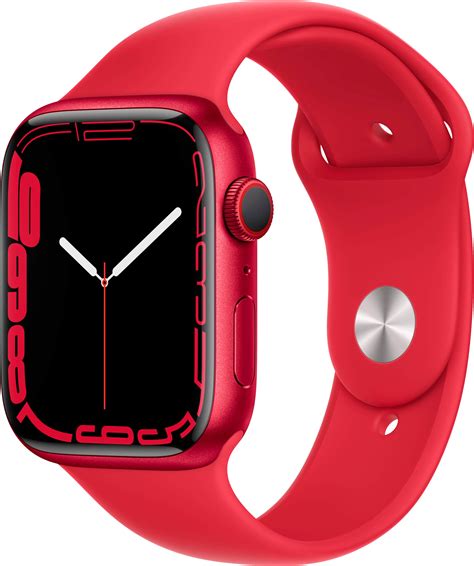 Best Buy: Apple Watch Series 7 (GPS) 45mm Aluminum Case with (PRODUCT)RED Sport Band (PRODUCT ...