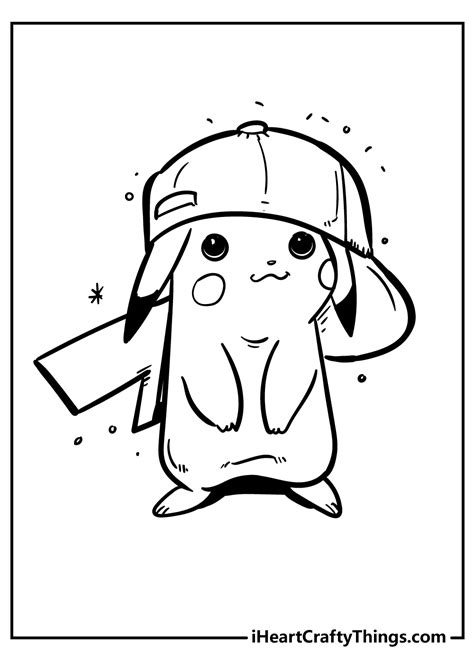 Pikachu Hat Coloring Page Coloring Pages