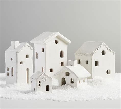 Handcrafted Ceramic Christmas Village Houses | Pottery Barn