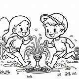 Sprinkler Sketch Coloring Page sketch template