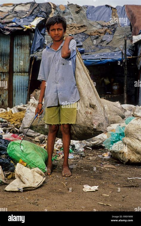 rag picker boy and garbage, bombay mumbai, maharashtra, india Stock ...