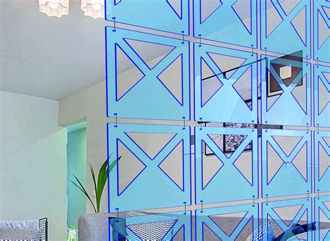 Room Divider Panels Interior Partition Neon Edge BLUE Acrylic - Etsy