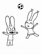 Simon Rabbit coloring Pages sketch template
