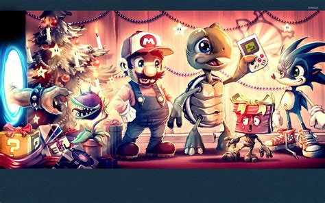 Mario and friends on Christmas Eve wallpaper - Game wallpapers - #23746