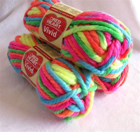 Red Heart VIVID yarn NEON MIX multicolored super by crochetgal