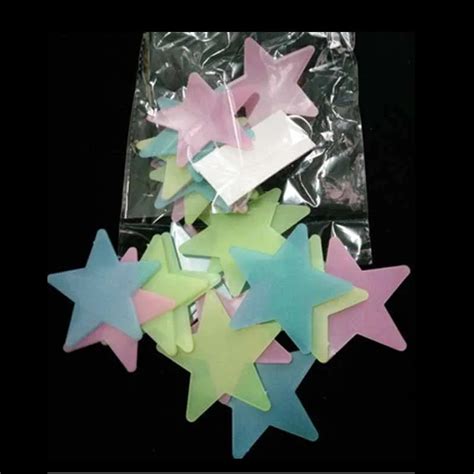 Aliexpress.com : Buy Luminous Stars 6.5CM Wall Sticker Home Glow Decor ...