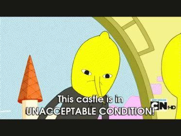 Unacceptable Condition GIF - Adventure Time Lemon Grab Unacceptable ...