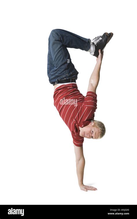 One handed handstand hi-res stock photography and images - Alamy