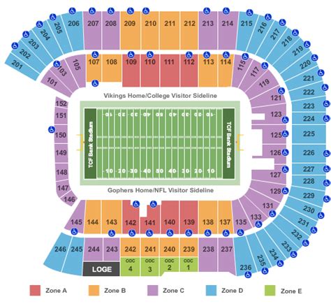 TCF Bank Stadium Seating Chart & Maps - Minneapolis