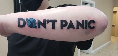 Don't Panic (and always bring a towel)- Done by Mitch Plisek at The Truth Tattoo in Woodbury ...