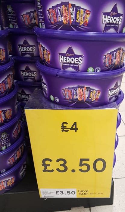 Cadbury Heroes Chocolate Tub 600G, £3.50 at Tesco