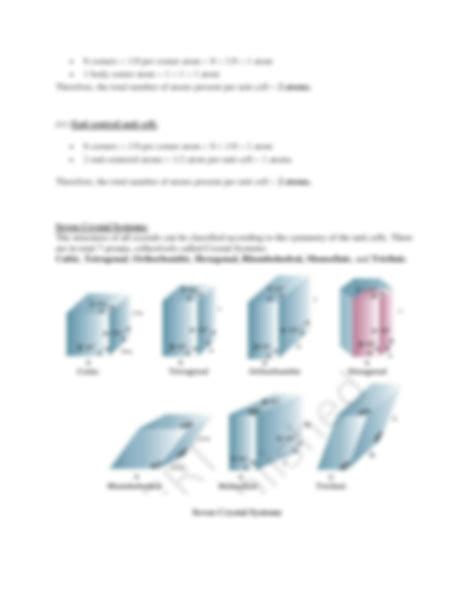 SOLUTION: Types of unit cell - Studypool