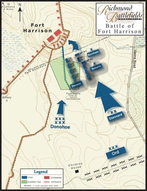 MAP: The Battle of Fort Harrison (RBA): September 29, 1864