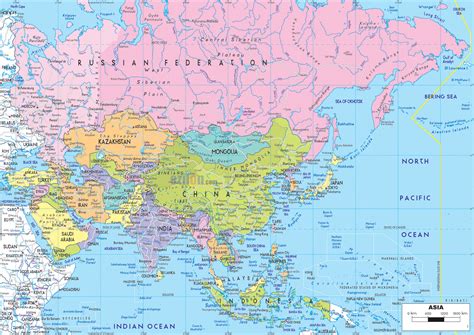 Asian Countries And Capitals Map Large World Map | Images and Photos finder