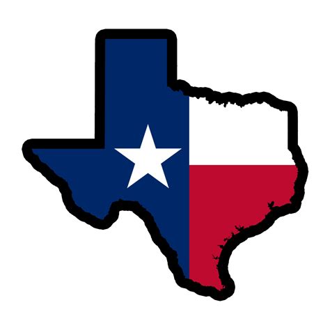 Texas Flag Texas State Shape Sticker 5x5 pulgadas para | Etsy