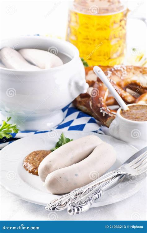 Breakfast with weisswurst stock image. Image of oktoberfest - 21033213