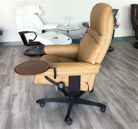 Stressless Sunrise Office Desk Chair Paloma Taupe Leather by Ekornes ...