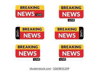 Breaking News Banner Collection Premium Vector Stock Vector (Royalty ...