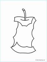 Apple Core Coloring Pages sketch template