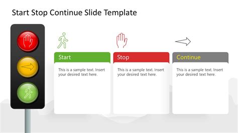 Start Stop Continue Slide Template for PowerPoint - SlideModel