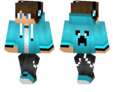 Light Blue Hoodie Boy | Minecraft PE Skins