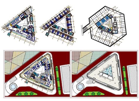 4 Star Hotel Plan Project - Cadbull