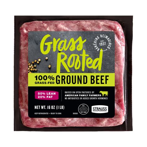 80% Lean Grass-Fed Ground Beef : Strauss Brands