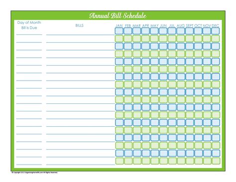 33 Free Bill Pay Checklists & Bill Calendars (PDF, Word & Excel) | Bill pay checklist, Excel ...