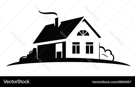 Black house Royalty Free Vector Image - VectorStock