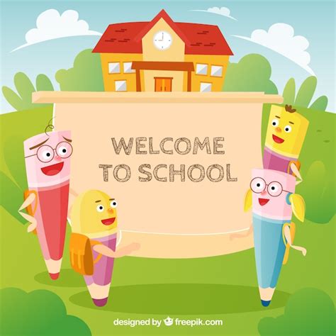 Free Vector | Cute back to school background