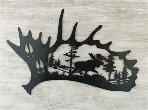 Moose Metal Wall Art Cabin Wall Decor Lodge Wall Decor | Etsy