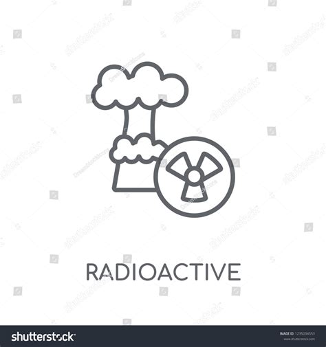 Radioactive Linear Icon Modern Outline Radioactive Stock Vector ...