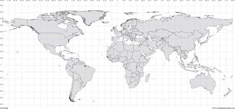 World Map Latitude Longitude Printable - Printable Maps