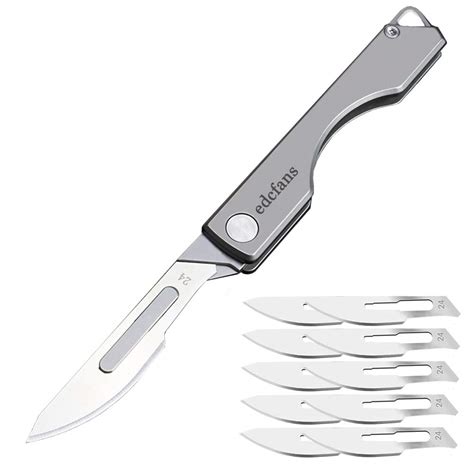 edcfans Titanium Folding Pocket Knife, Skinning Knives for Outdoor ...