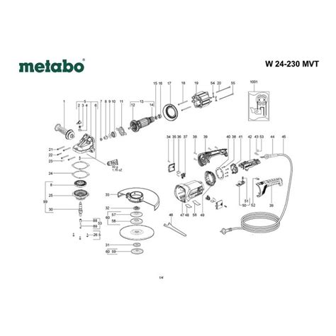 Metabo Spare Parts for Angle Grinder W 24-230 MVT