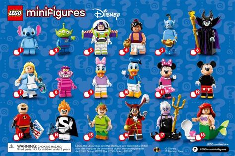 Lego Minifigures Sets The Disney Series 1 List Checklist Insert ...