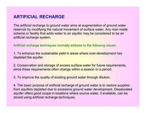 Hydrologic Design of a Percolation Tank | PPT