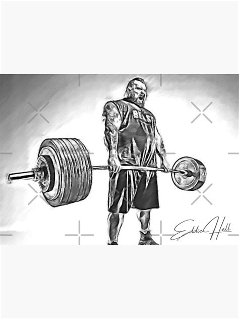 "EDDIE HALL - DEADLIFT SKETCH" Photographic Print for Sale by HeavyLiftGift | Redbubble