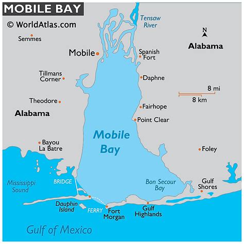 Mobile Bay Depth Map