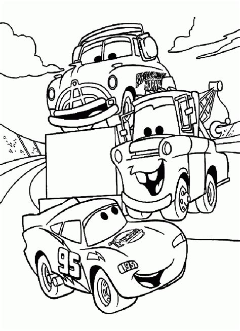 Coloriage Cars et Cars 2 et dessins de Flash Mc Queen - Cars Coloring Pages