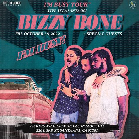 bizzy bone of bone thugs live at la santa oc at La Santa on Fri, Oct 28th, 2022 - 8:00 pm