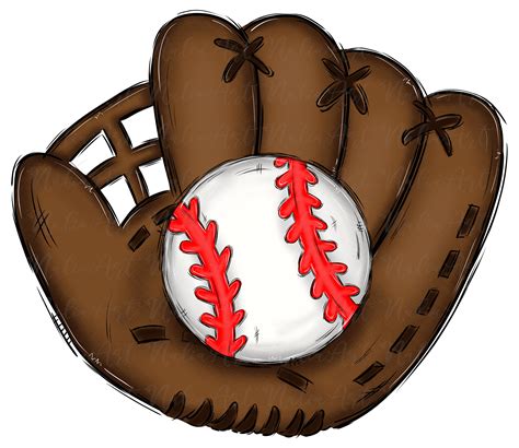 Baseball Glove Sublimation Design PNG Sport Clip Art Sport Clipart School Team Sublimation PNG ...