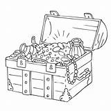 Printable Treasure Chest Coloring Page  Image To U sketch template
