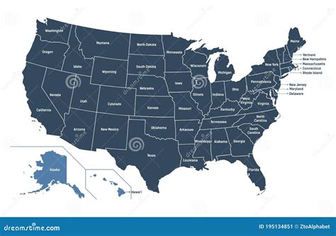 Karten Staaten Von Amerika Clipart Vektor Abbildung - Illustration von ...
